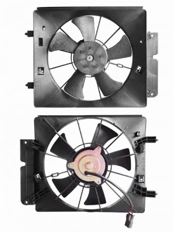 Вентилятор радиатора кондиционера в сборе SAT Honda (Хонда) CR-V (СР-В)  RD4,RD5,RD6,RD7,RD9  (2001-2006) RD4,RD5,RD6,RD7,RD9  дорестайлинг, рестайлинг