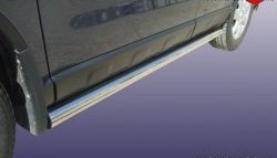 11 949 р. Защита порогов из круглой трубы диаметром 76 мм Slitkoff  Honda CR-V  RE1,RE2,RE3,RE4,RE5,RE7 (2009-2012) (Нержавейка, Полированная)  с доставкой в г. Калуга. Увеличить фотографию 1