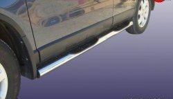 13 949 р. Защита порогов из трубы d76 мм с пластиковыми вставками для ног Slitkoff  Honda CR-V  RE1,RE2,RE3,RE4,RE5,RE7 (2009-2012) (Нержавейка, Полированная)  с доставкой в г. Калуга. Увеличить фотографию 1