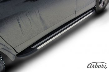 12 509 р. Порожки для ног Arbori Luxe Black Honda CR-V RM1,RM3,RM4 дорестайлинг (2012-2015)  с доставкой в г. Калуга. Увеличить фотографию 1