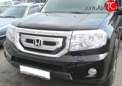 2 999 р. Дефлектор капота NovLine Honda Pilot YF4 дорестайлинг (2008-2011)  с доставкой в г. Калуга