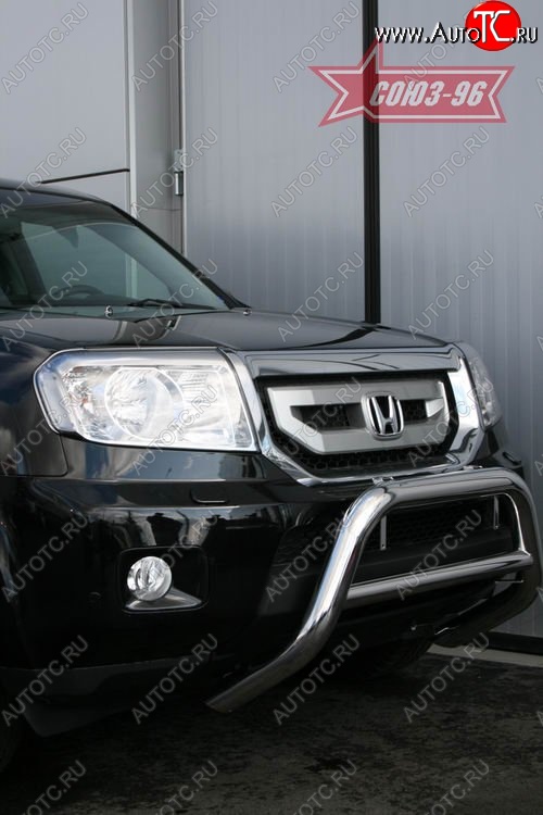 20 114 р. Защита переднего бампера Souz-96 (d76) Honda Pilot YF4 дорестайлинг (2008-2011)  с доставкой в г. Калуга