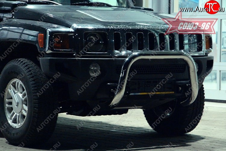 20 654 р. Защита переднего бампера Souz-96 (d76) HUMMER H3 (2005-2010)  с доставкой в г. Калуга