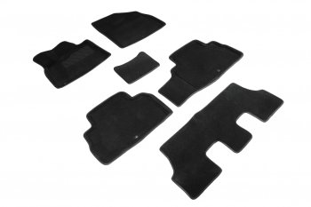 Коврики в салон SEINTEX 3D ВОРС (комплект) Hyundai Palisade LX2 (2018-2022)  (Цвет: черный)
