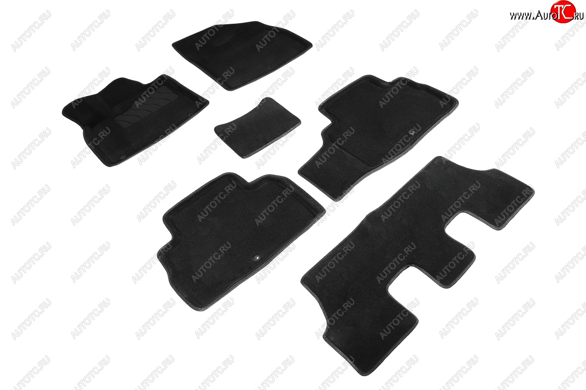4 999 р. Коврики в салон SEINTEX 3D ВОРС (комплект)  Hyundai Palisade  LX2 (2018-2022) (Цвет: черный)  с доставкой в г. Калуга