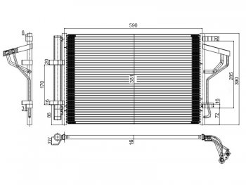 6 249 р. Радиатор кондиционера SAT Hyundai Elantra AD дорестайлинг (2016-2019)  с доставкой в г. Калуга. Увеличить фотографию 1