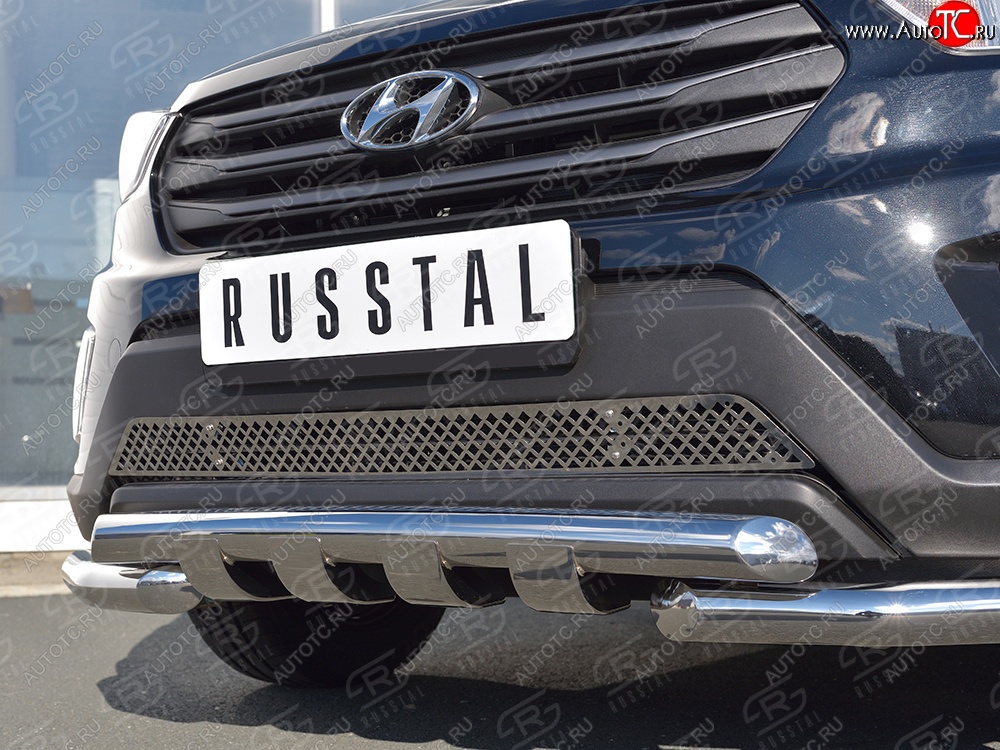 2 989 р. Решетка радиатора Russtal Hyundai Creta GS рестайлинг (2019-2021)  с доставкой в г. Калуга