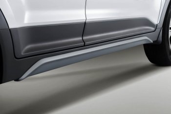 7 599 р. Пороги накладки штатного обвеса Xmug  Hyundai Creta  GS (2015-2021) (Неокрашенные)  с доставкой в г. Калуга. Увеличить фотографию 1