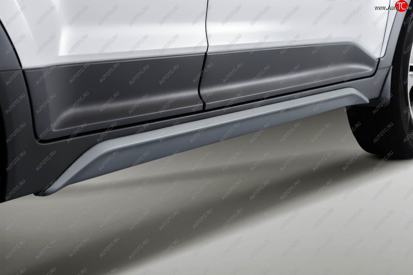 7 599 р. Пороги накладки штатного обвеса Xmug  Hyundai Creta  GS (2015-2021) (Неокрашенные)  с доставкой в г. Калуга