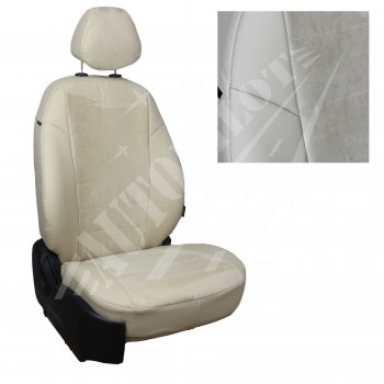 13 449 р. Чехлы сидений AUTOPILOT Алькантара (60/40)  Hyundai Creta  GS (2015-2021) (Бежевый + Бежевый)  с доставкой в г. Калуга. Увеличить фотографию 1