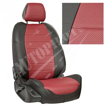 13 449 р. Чехлы сидений AUTOPILOT Экокожа (60/40)  Hyundai Creta  GS (2015-2021) (Черный + Бордовый)  с доставкой в г. Калуга. Увеличить фотографию 1