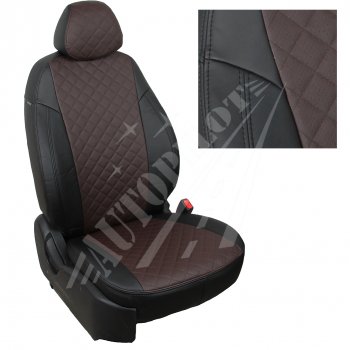 7 799 р. Чехлы сидений AUTOPILOT Экокожа Ромб (60/40)  Hyundai Creta  GS (2015-2021) (Черный + Шоколад)  с доставкой в г. Калуга. Увеличить фотографию 1