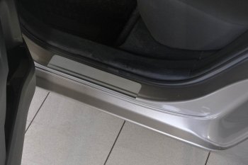 1 969 р. Пороги накладки Russtal  Hyundai Creta  GS (2015-2021) (Нержавейка шлифованная без надписи)  с доставкой в г. Калуга. Увеличить фотографию 2