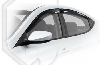Дефлектора окон CA-Plastiс Hyundai (Хюндаи) Elantra (Элантра)  AD (2016-2020) AD дорестайлинг, рестайлинг  (Classic полупрозрачный)