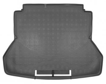 2 899 р. Коврик в багажник Norplast  Hyundai Elantra  AD (2016-2020) (Черный с фартуком)  с доставкой в г. Калуга. Увеличить фотографию 1