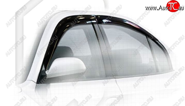 2 079 р. Дефлектора окон CA-Plastiс (ТагАЗ) Hyundai Elantra XD седан дорестайлинг (2000-2003) (Classic полупрозрачный, Без хром.молдинга, Крепление только на скотч)  с доставкой в г. Калуга