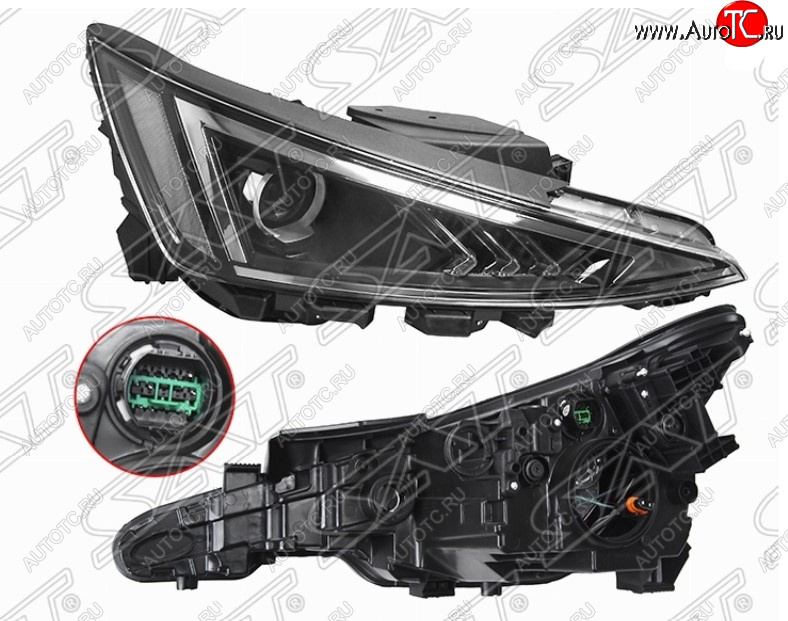 10 999 р. Правая передняя фара SAT  Hyundai Elantra  AD (2018-2020) (LED + галоген)  с доставкой в г. Калуга