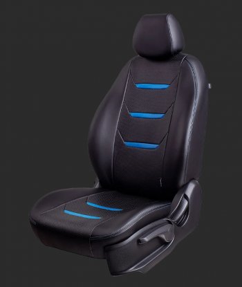 Чехлы для сидений Lord Autofashion Турин 2 (экокожа, спинка 40/60+подлокотник, 2 П- и 1 Г-образных подголовника) Hyundai Elantra AD рестайлинг (2018-2020)