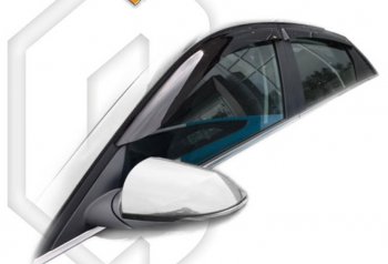 1 989 р. Дефлектора окон CA-Plastic Hyundai Elantra CN7 (2020-2024) (Classic полупрозрачный)  с доставкой в г. Калуга. Увеличить фотографию 1