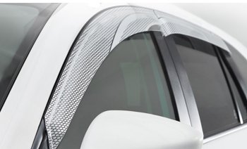 2 259 р. Дефлектора окон CA-Plastic  Hyundai Elantra  CN7 (2020-2024) (Серия Art серебро)  с доставкой в г. Калуга. Увеличить фотографию 1