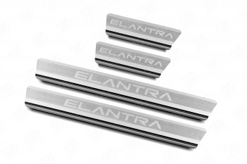 Накладки порожков салона Russtal Hyundai (Хюндаи) Elantra (Элантра)  CN7 (2020-2024) CN7