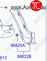 579 р. Правый задний подкрылок HYUNDAI  Hyundai Elantra  XD (2008-2014)  с доставкой в г. Калуга