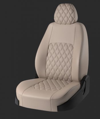 Чехлы для сидений Lord Autofashion Турин Ромб (экокожа, спинка 40/60+подлокотник+отд. бок, 2 Г-образных подголовника) Hyundai (Хюндаи) Elantra (Элантра)  HD (2006-2011) HD