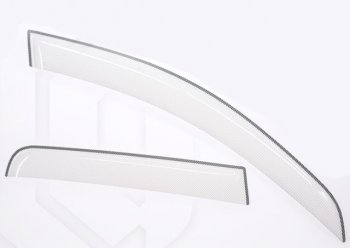 2 399 р. Дефлектора окон CA-Plastic  Hyundai Elantra  MD (2010-2013) (Шелкография белая, Без хром.молдинга, Крепление только на скотч)  с доставкой в г. Калуга. Увеличить фотографию 1