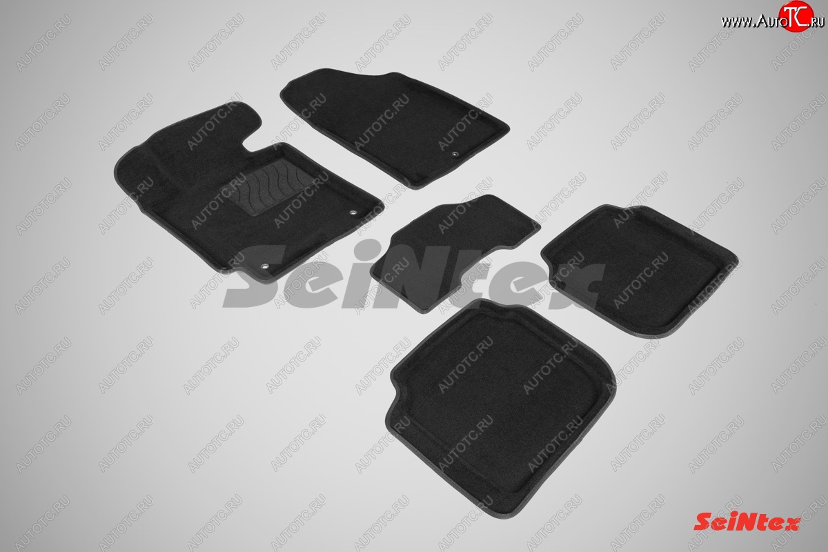 4 799 р. Комплект 3D ковриков в салон (ворсовые / чёрные) Seintex  Hyundai Elantra  MD (2010-2016)  с доставкой в г. Калуга