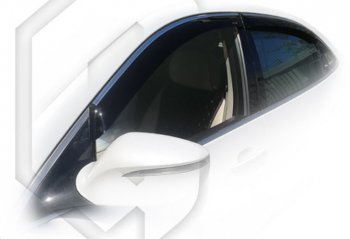 2 079 р. Дефлектора окон CA-Plastic Hyundai Equus (2009-2016) (Classic полупрозрачный, Без хром молдинга)  с доставкой в г. Калуга. Увеличить фотографию 1