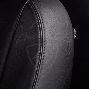 9 249 р. Чехлы для сидений Lord Autofashion Турин Ромб (экокожа)  Hyundai Santa Fe  3 DM (2012-2019) (Черный, вставка черная, строчка черная)  с доставкой в г. Калуга. Увеличить фотографию 2