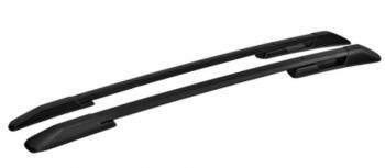 13 398 р. Комплект рейлингов АПС  Hyundai Santa Fe  3 DM (2012-2019) (Черные, поперечины черные, крепление скоба, L1300)  с доставкой в г. Калуга. Увеличить фотографию 2