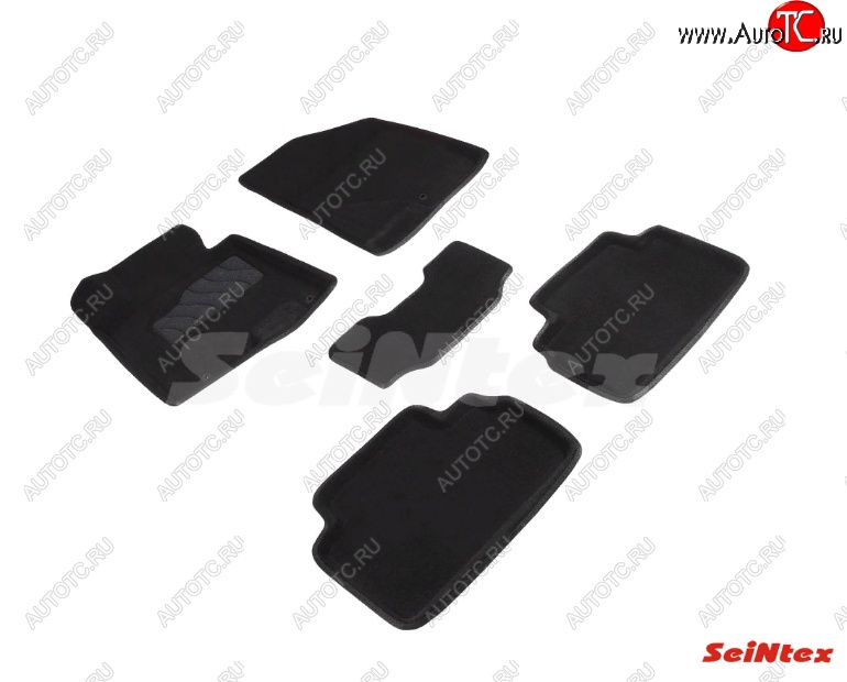 3 799 р. Комплект ворсовых 
 ковриков в салон Seintex (3D)  Hyundai I30 ( 2 GD,  3 PD) (2011-2020) (Черный)  с доставкой в г. Калуга