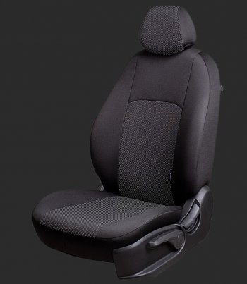 4 389 р. Чехлы для сидений Lord Autofashion Дублин (жаккард) Hyundai I30 2 GD дорестайлинг универсал (2011-2015) (Черный, вставка Ёж Белый)  с доставкой в г. Калуга. Увеличить фотографию 1