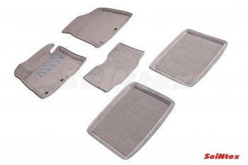 Текстильные коврики в салон SEINTEX 3D серые Hyundai I40 1 VF рестайлинг универсал (2015-2019)