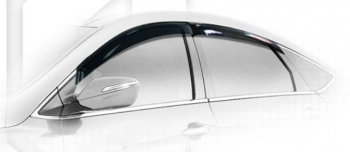 2 079 р. Дефлектор капота CA-Plastiс  Hyundai I40  1 VF (2011-2019) (Classic полупрозрачный, Без хром.молдинга)  с доставкой в г. Калуга. Увеличить фотографию 1