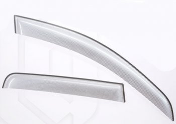 2 399 р. Дефлектора окон CA-Plastic  Hyundai IX35  1 LM (2009-2018) (Шелкография серебро, Без хром.молдинга, Крепление только на скотч)  с доставкой в г. Калуга. Увеличить фотографию 1