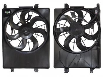 Вентилятор радиатора в сборе (2.0 / 2.4) SAT KIA Sportage 3 SL рестайлинг (2014-2016)
