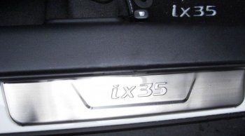 879 р. Накладки на порожки дверного проёма WINBO Hyundai IX35 1 LM дорестайлинг (2009-2013)  с доставкой в г. Калуга. Увеличить фотографию 3