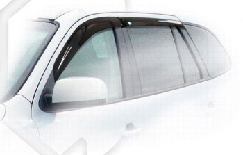 2 079 р. Дефлектора окон CA-Plastiс  Hyundai Santa Fe  2 CM (2009-2012) (Classic полупрозрачный, Без хром.молдинга)  с доставкой в г. Калуга. Увеличить фотографию 1