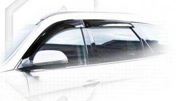1 989 р. Дефлектора окон CA-Plastiс  Hyundai Santa Fe  3 DM (2012-2016) (Classic полупрозрачный, Без хром.молдинга)  с доставкой в г. Калуга. Увеличить фотографию 1