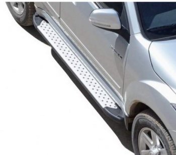 Порожки для ног Бумер (алюминий) Hyundai Santa Fe 3 DM дорестайлинг (2012-2016)