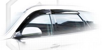 1 759 р. Дефлектора окон CA-Plastiс Hyundai Grand Santa Fe 1 DM дорестайлинг (2013-2016) (Classic полупрозрачный, Без хром.молдинга)  с доставкой в г. Калуга. Увеличить фотографию 1