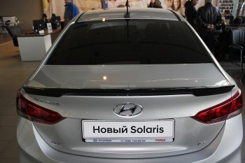 3 899 р. Спойлер на крышку багажника Автократ  Hyundai Solaris  2 (2017-2022) (Неокрашенный)  с доставкой в г. Калуга. Увеличить фотографию 1