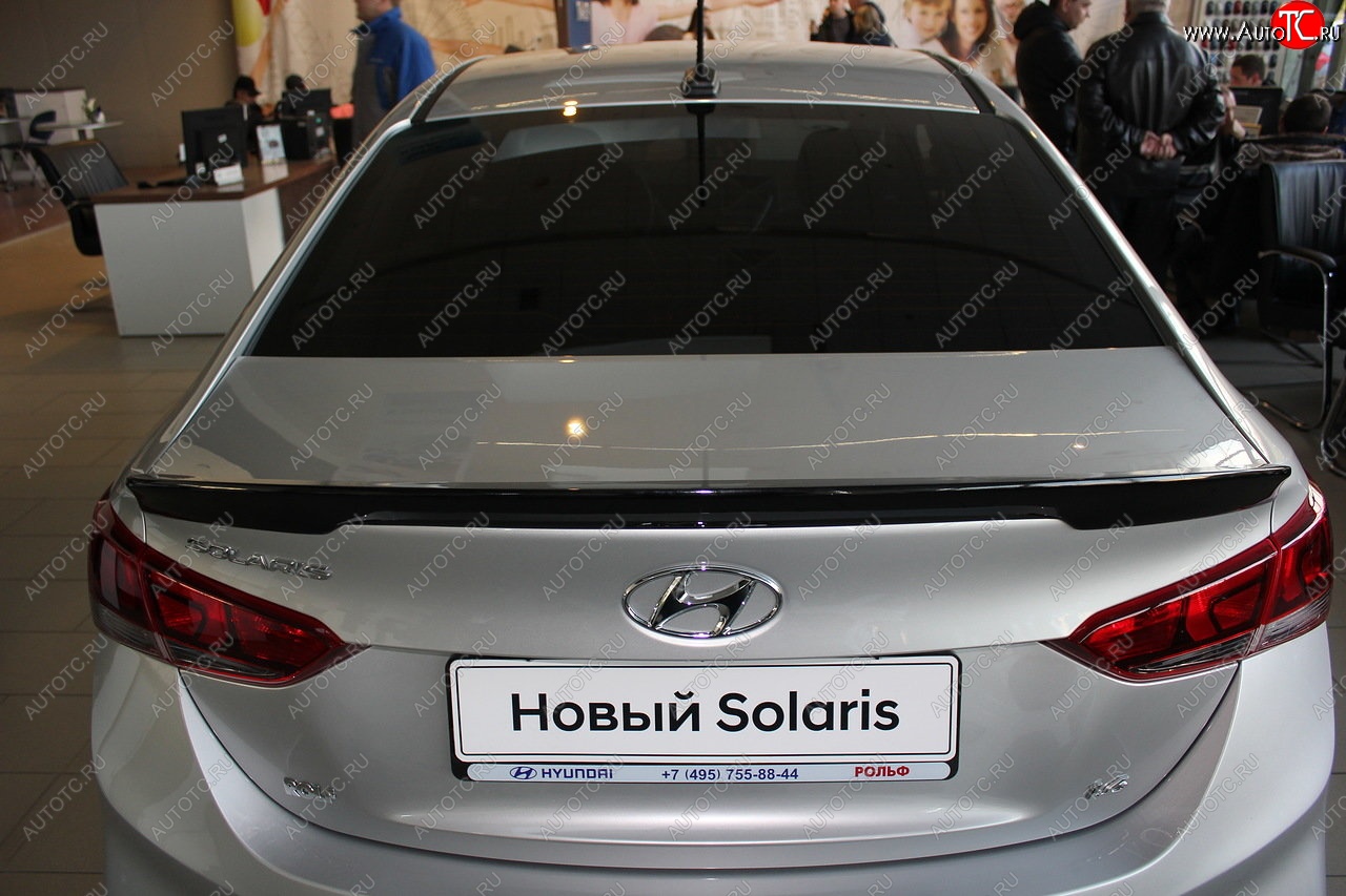 3 899 р. Спойлер на крышку багажника Автократ  Hyundai Solaris  2 (2017-2022) (Неокрашенный)  с доставкой в г. Калуга