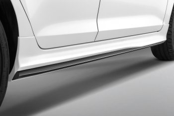 6 499 р. Пластиковые накладки порогов Quant Hyundai Solaris 2 HCR дорестайлинг (2017-2020) (Неокрашенные)  с доставкой в г. Калуга. Увеличить фотографию 1