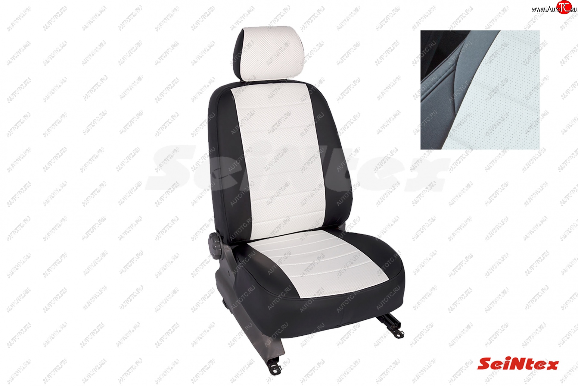 6 249 р. Чехлы для сидений Seintex (экокожа, заднее сидение 60/40)  Hyundai Solaris  2 (2017-2022), KIA Rio  4 YB (2017-2024) (Цвет: черный/белый)  с доставкой в г. Калуга