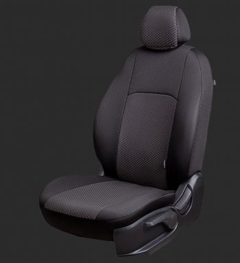 Чехлы для сидений Lord Autofashion Дублин (жаккард, сплошная спинка, 2 П-образных подголовника) Hyundai (Хюндаи) Solaris (Солярис)  2 (2017-2022) 2 HCR дорестайлинг, HCR рестайлинг