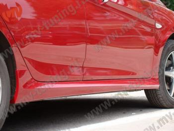 4 999 р. Пороги накладки ZEUS Hyundai Solaris 1 седан RBr рестайлинг (2014-2017) (Неокрашенный)  с доставкой в г. Калуга. Увеличить фотографию 4