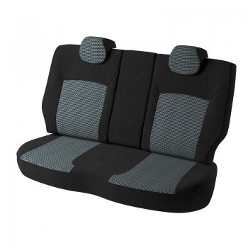 6 649 р. Чехлы для сидений Дублин (жаккард, раздельная спинка)  Hyundai Solaris ( 1 хэтчбек,  1 хэтчбэк) (2010-2017) (Черный, вставка Сеул серый)  с доставкой в г. Калуга. Увеличить фотографию 2